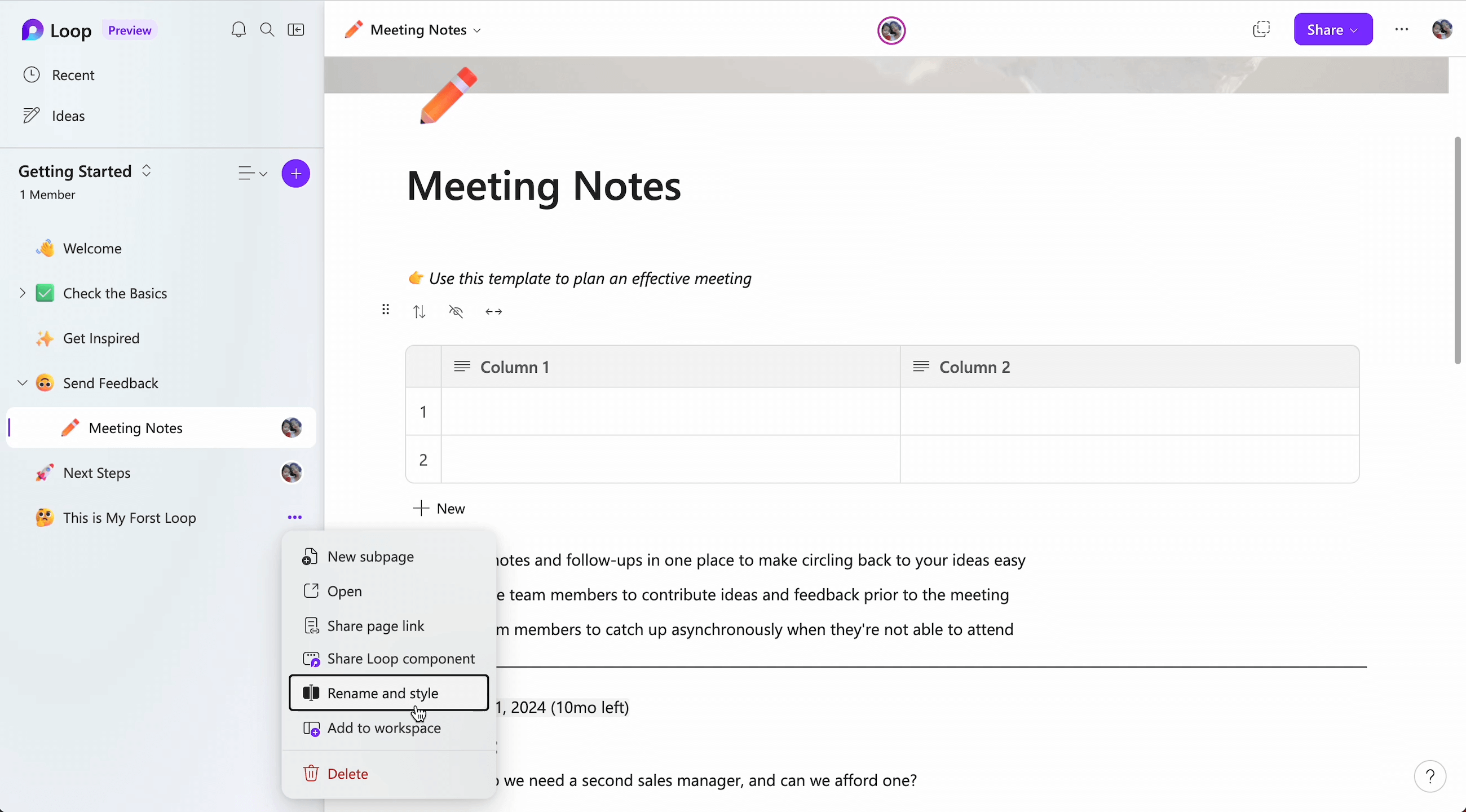 MICROSOFT LOOP FREE DOWNLOAD visual data 3